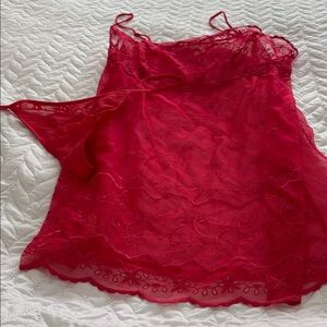 Victoria’s Secret Red Lace Lingerie Set